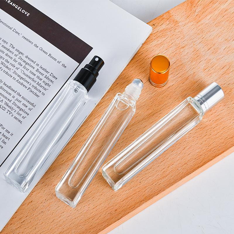 10ml Transparent Glass Roller Bottle for Perfume or Essential Oils