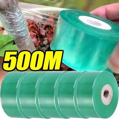 100/500m PE Pfropfband Folie Dehnbar Selbstklebend Garten Baum Rolle Band Pflanzen Setzlinge Wein Tomaten Pfropf Zubehör