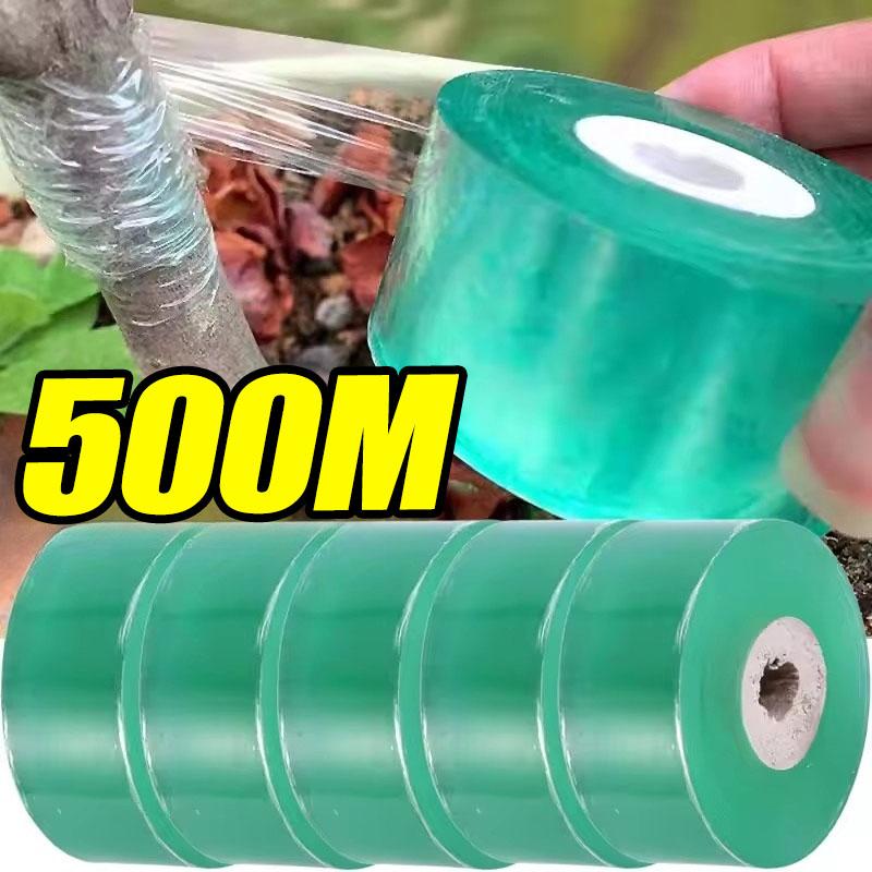 100/500m PE Grafting Tape Film Stretchable Self-adhesive Garden Tree Roll Tape Plants Seedlings Vine Tomato Grafting Accessories