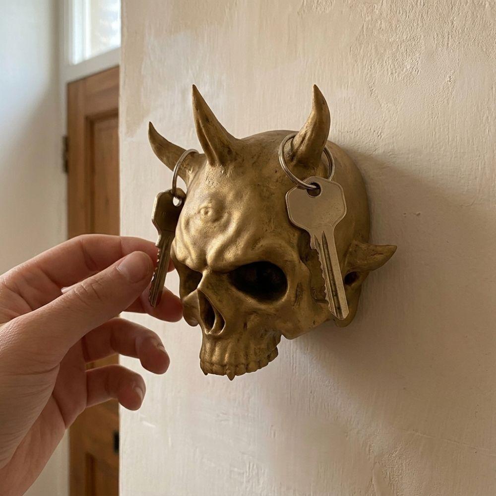 3D Printed Halloween Skull Wall Hook Unique Skull Head Wall Hanger Skull Wall Ornament Bedroom