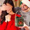 Christmas Goodie Boxes Wrapping Container With Window And Handle Holiday Party Favor Boxes For Fruits Family Gatherings