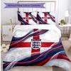 Set Biancheria da Letto Stampata Calcio Inghilterra 3 Pezzi Copriletto Traspirante Accogliente come Regalo per la Casa Nuova o per le Feste