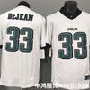 Rugby Jersey Embroidered Short Sleeve Team Uniform Atlanta Falcons 33 DEJEAN White With Black Collar Premium Quality