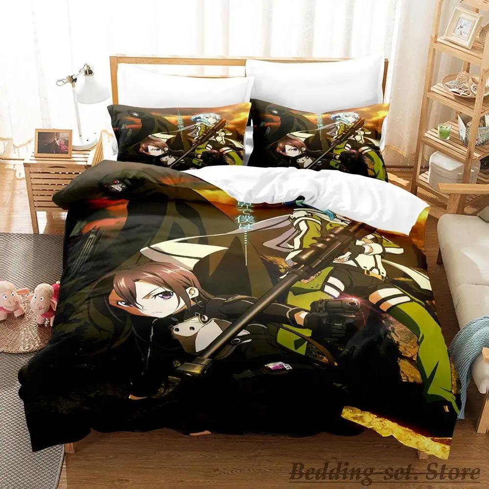 Neu Schwert Art Online II Bettwäsche Set Cartoon Anime drei-stück set Erwachsenen Kind Schlafzimmer Bettbezug Sets 3D Kawaii roupas de cama