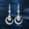 Drop Earrings Moon and Star Charm Earrings Girl Accessories Fashion Females Ear Jewelry Suitable for Party Daily Wear