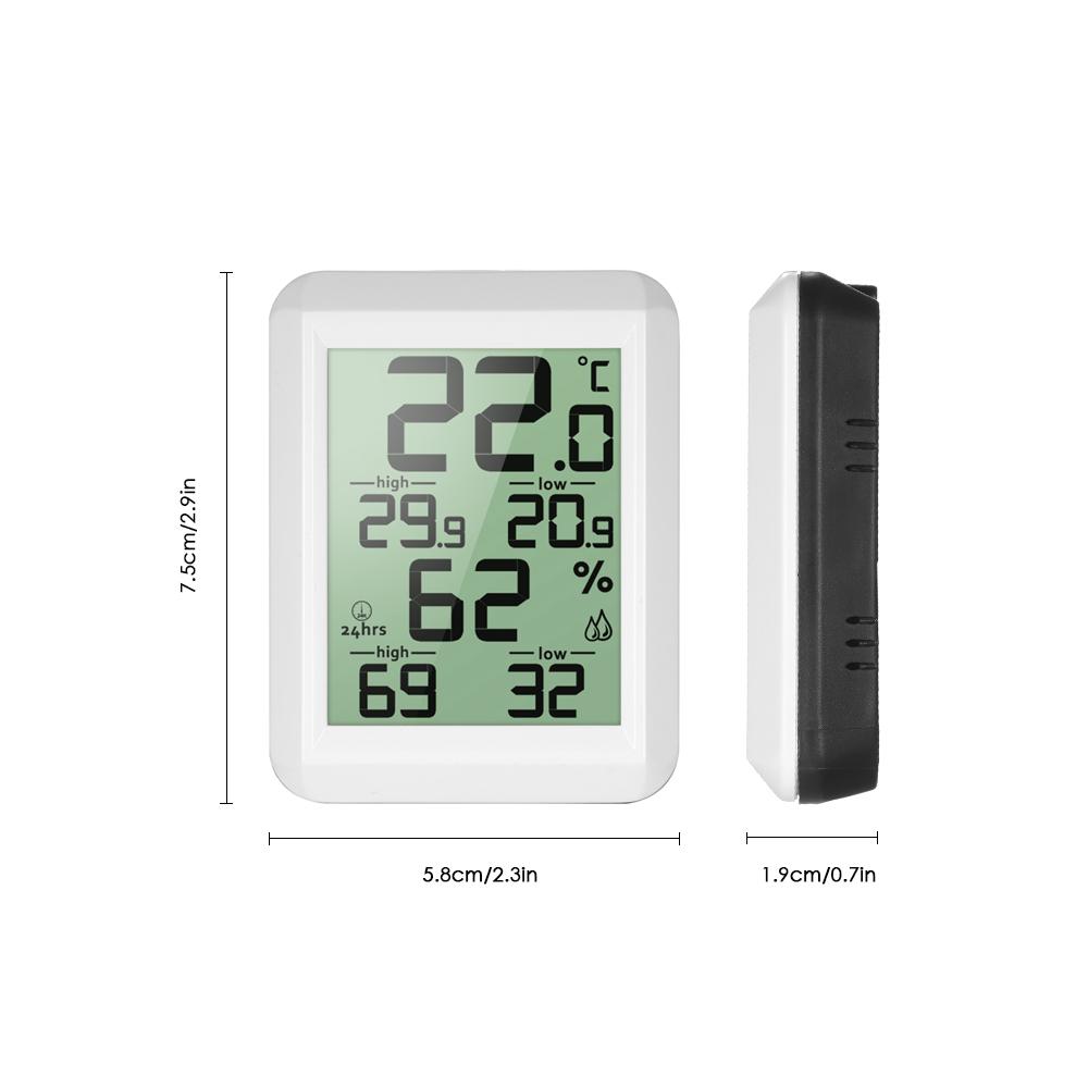 LCD Digital Indoor  meter Hygrometer Room C/F Temperature Humidity Monitor Gauge  -Hygrometer with Back Stand