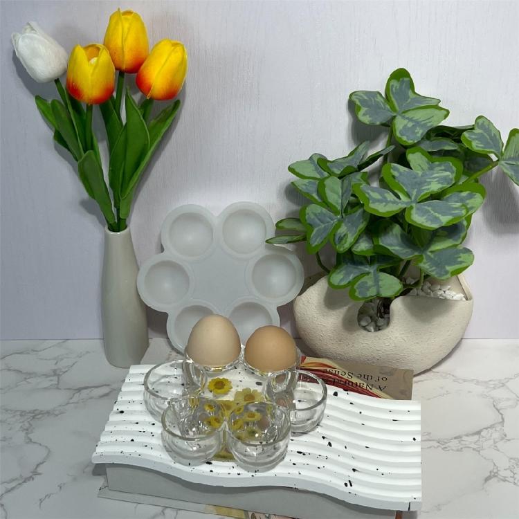 Silicone Eggs Holder Molds Eggs Rack Moulds Eggs Stand Mold Silicone Material Perfect for DIY Jewelry and Home Decor