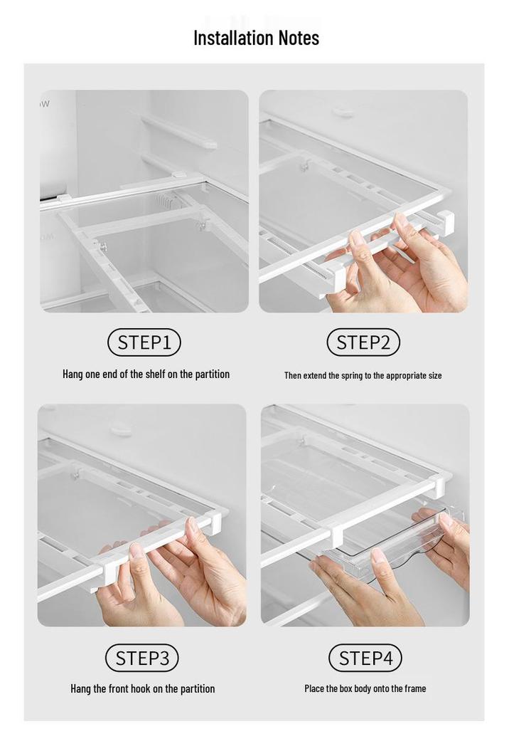 Yimijia Hanging Refrigerator Storage Drawer Organizer for Food, Fruits, and Eggs