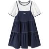 Balabala Girls' Lightweight Faux Two-Piece Summer Dress