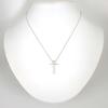 [Pre-owned] VENDOME K18WG Diamond Cross Pendant / j36-9