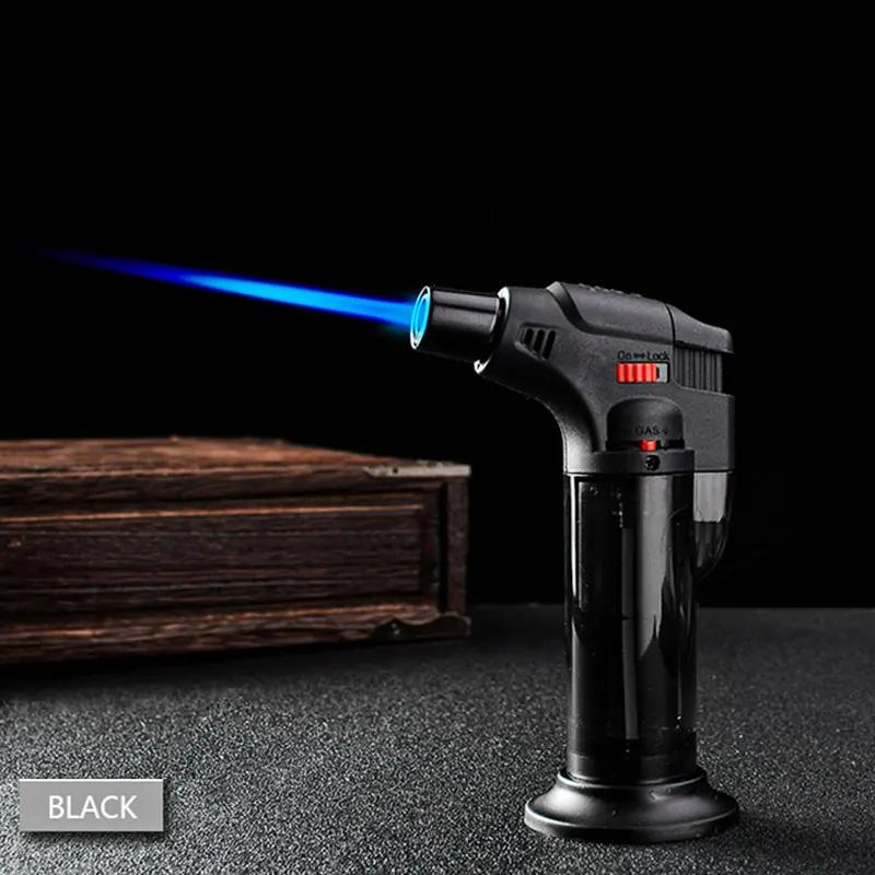 Transparent Body Design High Jet Flame Butane Gas Refillable Adjustable Butane Jet Torch Lighter Flame Ignition Tool