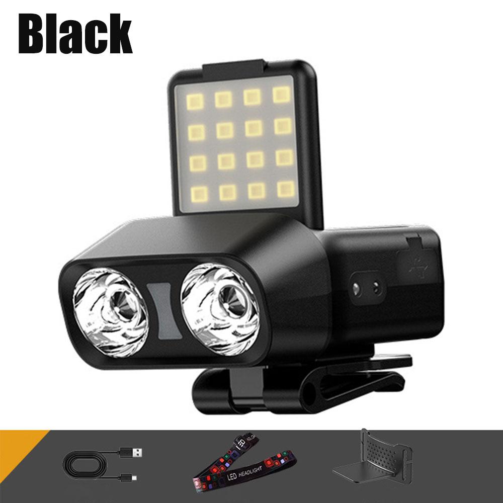 Ultra Bright LED Clip on Cap Light Rechargeable Sensor Headlamp Waterproof Head Torch Flashlight Outdoor Fishing Camping Lamp