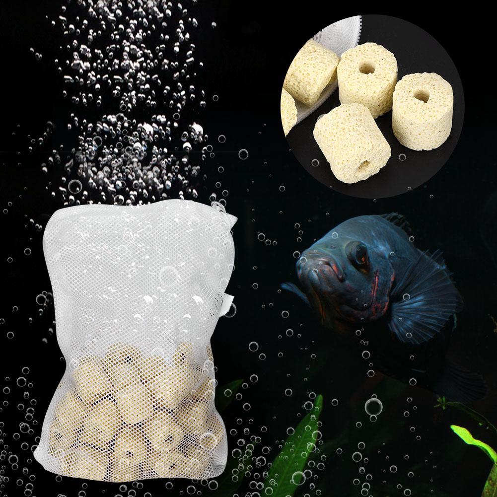 Bacteria Ring Filter Media Stone Filtratlon Material for Aquarium Fish Tank