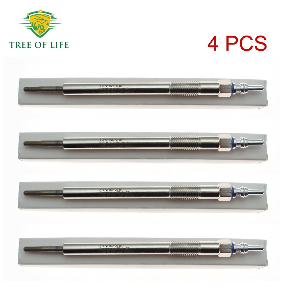 

6721590001 NEW Glow Plugs 4 unit For SSANGYONG REXTON TURISMO KORANDO SPORTS/KORANDO C D22F 2015 2016 2017+ A6721590001 4PCS