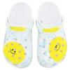 Crocs Classic clog Happy Long Live SDS Hand-Painted Ink Splash Graffiti Design Comfortable Versatile Hole Shoes Unisex White