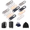 12pcs Detachable Metal Material Zipper Slider Head Oval Shape 4 Color Set Zipper Pull Tab Zipper Repair Kit For Backpacks
