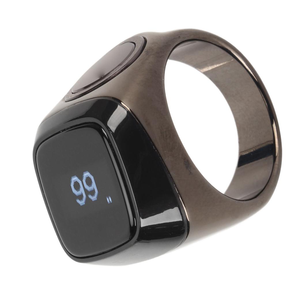 22MM Electronic Counter 0.49in Digital Display Intelligent Counting Finger Ring with Charging Storage Case