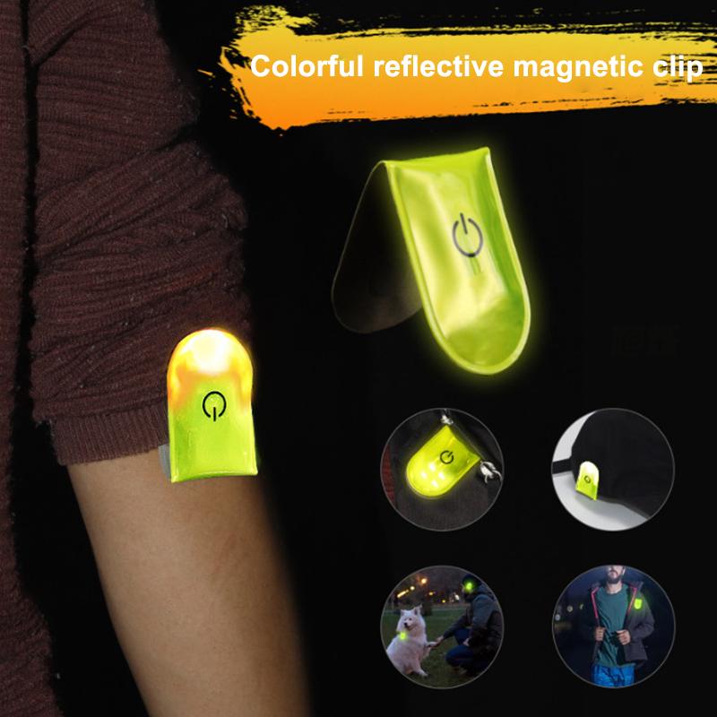 Magnetická klipová lampa Hands-free LED svítilna Bezpečnostní noční světlo pro kojení Chůzi Běh Nouzové Reflexní světelný pásek