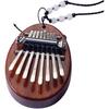 8 Key Mini Kalimba Thumb Piano Solid Wood Finger Piano Portable Marimba with Lanyard, Gift for Kids Adults Beginners