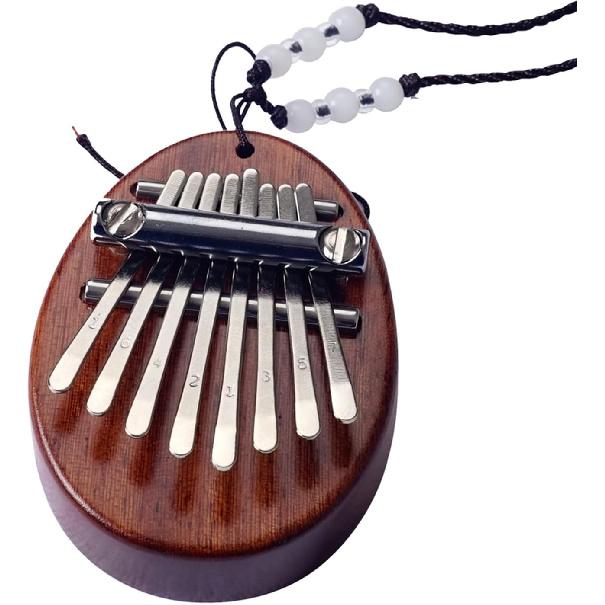 8 Key Mini Kalimba Thumb Piano Solid Wood Finger Piano Portable Marimba with Lanyard, Gift for Kids Adults Beginners