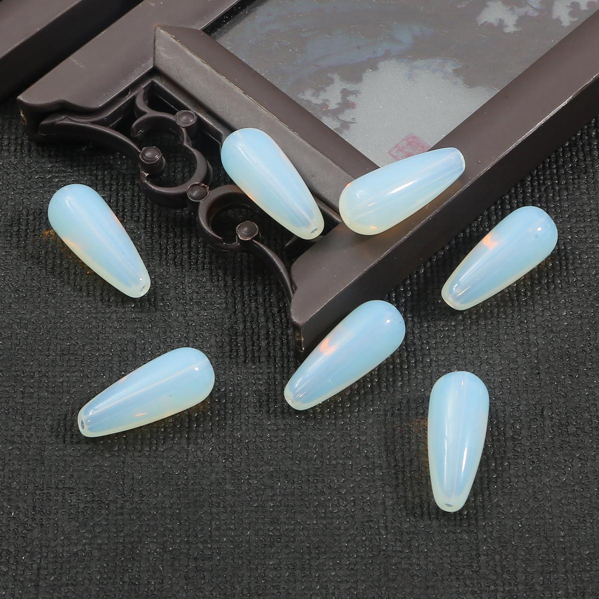 

10 шт., бусины в форме капли, стеклянные бусины с прямым отверстием для изготовления ювелирных изделий, браслет, ожерелье, серьги, аксессуары