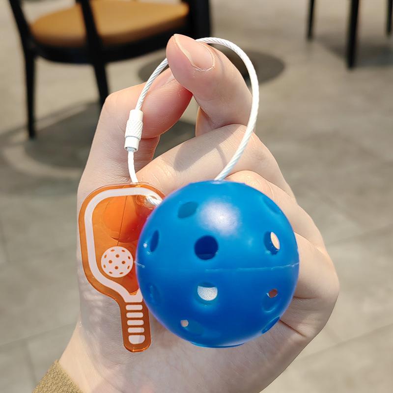 Pickleball Themed Lanyard Clip & Keychain Ornament Set