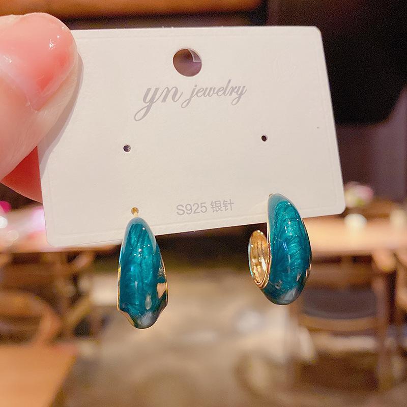 Luxury Female Big Round Hoop Earrings For Women Zircon Stone Earrings Trendy Fashion Wedding Jewelry Gift