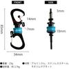 Nite Ize 360° Magnetic Slide Lock Carabiner Blue MSBL-03-R7 Durable Outdoor Accessory