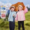 JELLYBABY Kids' Outdoor Color-Block Thermal Softshell Jacket