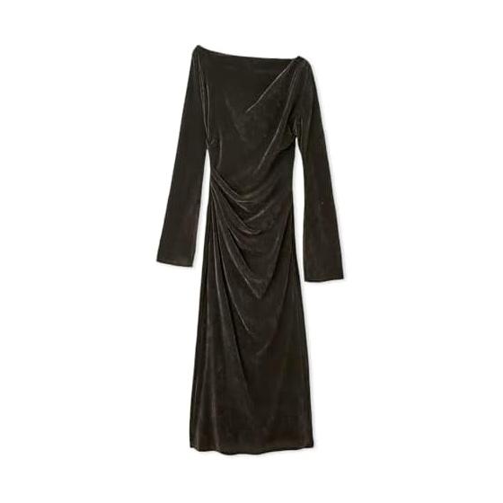 SNIDEL Plocky Velor Drape Dress SWFO254171 Women s