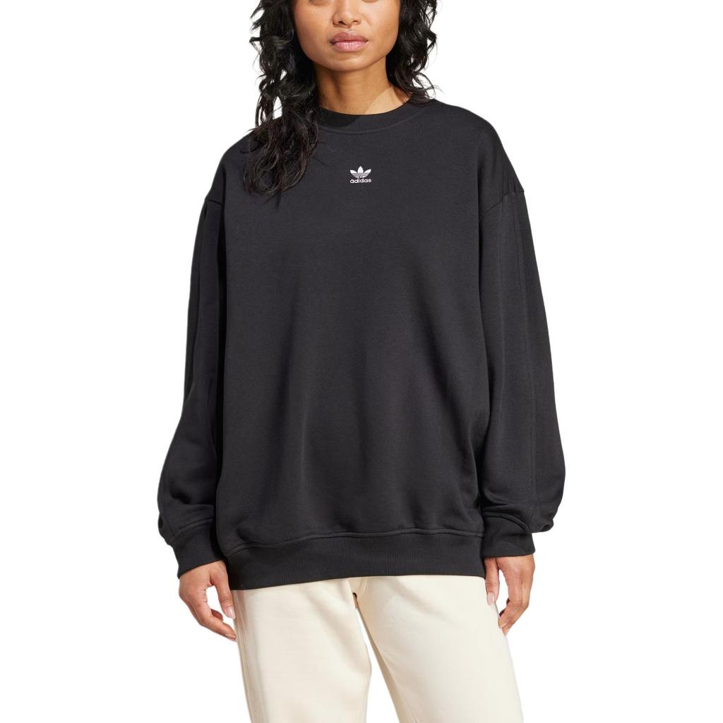 Adidas Originals Solid Color Crew Neck Long Sleeve Sweatshirt Women Sweatshirt IY1834