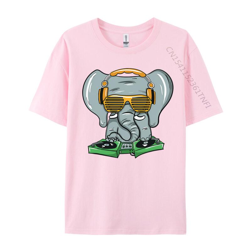 Men Tshirt Dj Elephant House Tshirts Vintage Tee Shirts Unisex ONeck Pure Cotton Tshirts Man Oversized Tops