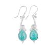 Natural Amazonite Gemstone 925 Sterling Sivler Handmade Jewelry Earrings For Mom EE-37-23