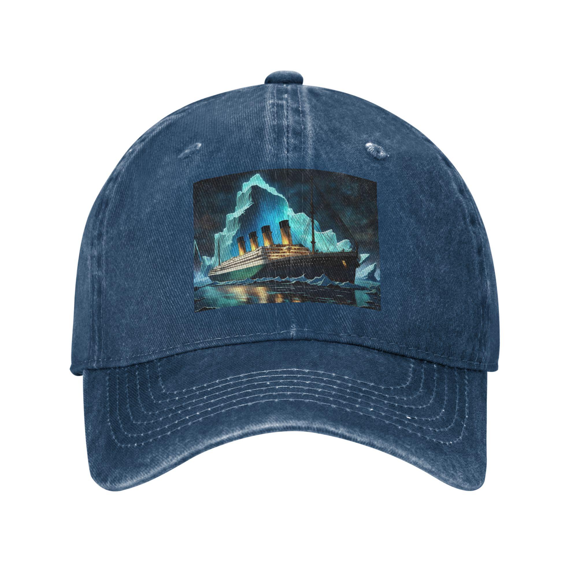 

Titanic The Iceberg Denim Fabric Cap Casual Baseball Caps Adjustable Hat Summer Unisex Baseball Hats One Size