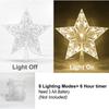 15cm Christmas Glowing Tree Topper Five-pointed Star Transparent LED Shining Lamp Xmas Colorful TopStar Ornaments Navidad Decora