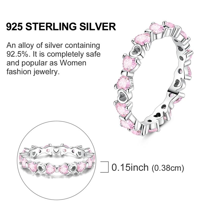 Original Rings 925 Silver Simple Sparkling Heart Bow Dragon Firefly Star Moon Ring for Women Girls Wedding Jewelry Gift