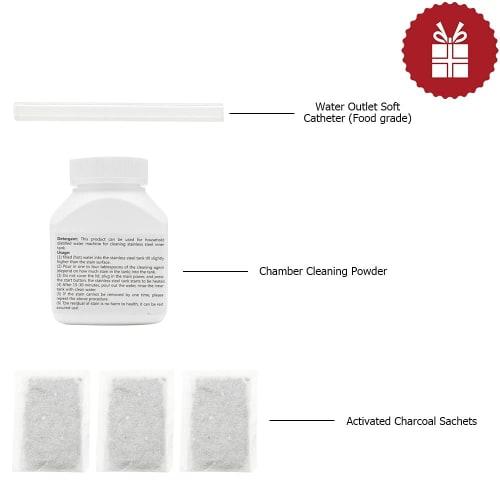 ROVSUN Upgraded 1.1 Gallon/4L Water Distiller with Flame-Retardant, BPA-Free Container & Stainless Steel Interior, Countertop Distiller for Home Use,