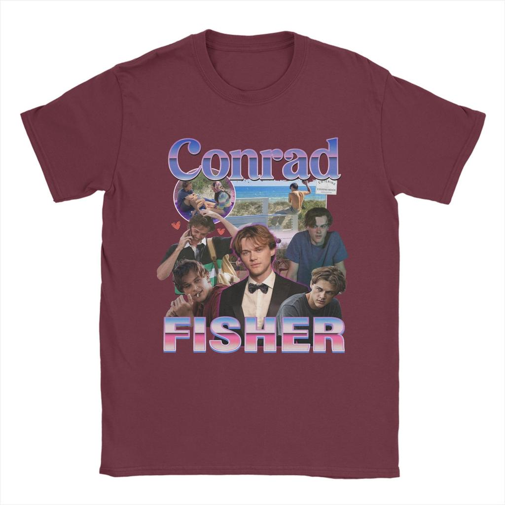 Men's Conrad Fisher The Summer I Turned Pretty Bootleg T Shirts  100% Cotton Clothing Casual Short Sleeve Crewneck Tees T-Shirt