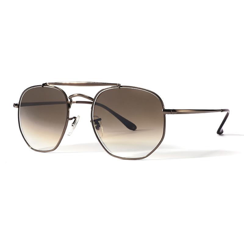 

Мужские солнцезащитные очки 2024 года в стиле ретро, овальная металлическая оправа, двойной мост, для вождения