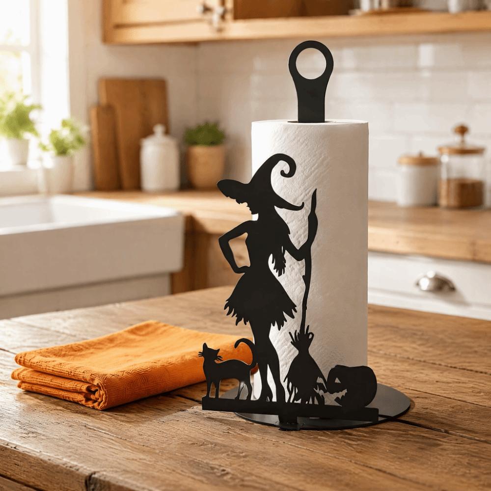 Freestanding Kitchen Tissue Rack 2D Flat Toilet Paper Holder Tissue Stand Halloween Decorative