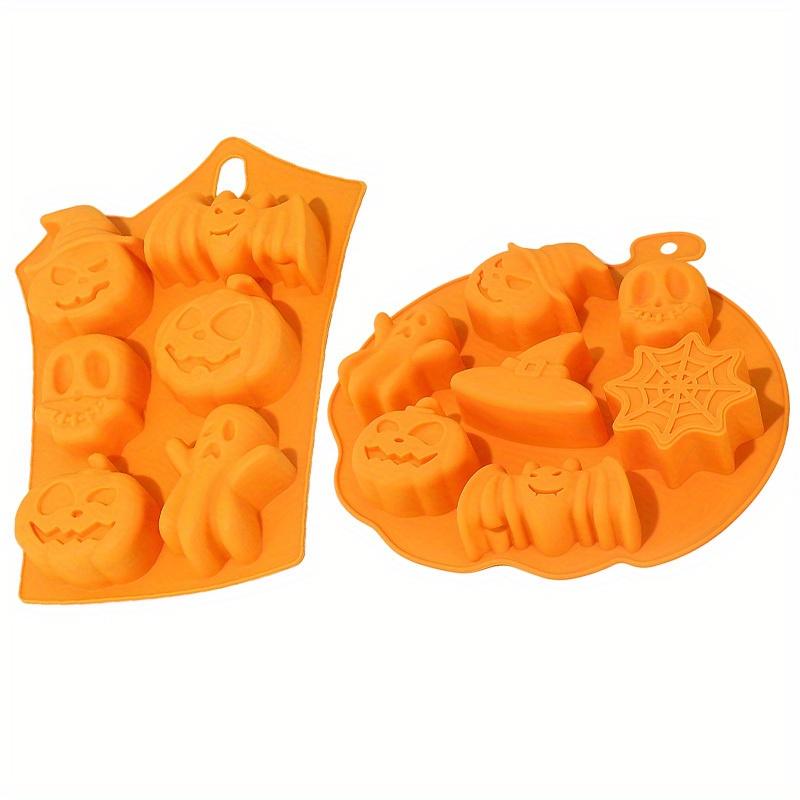 

2 шт. Силиконовые формы с антипригарным покрытием, Формы Хэллоуин Привидение и Тыква для выпечки (Шоколад/Торты) & Мыло ручной работы, Подарки для вечеринок 2-Pack