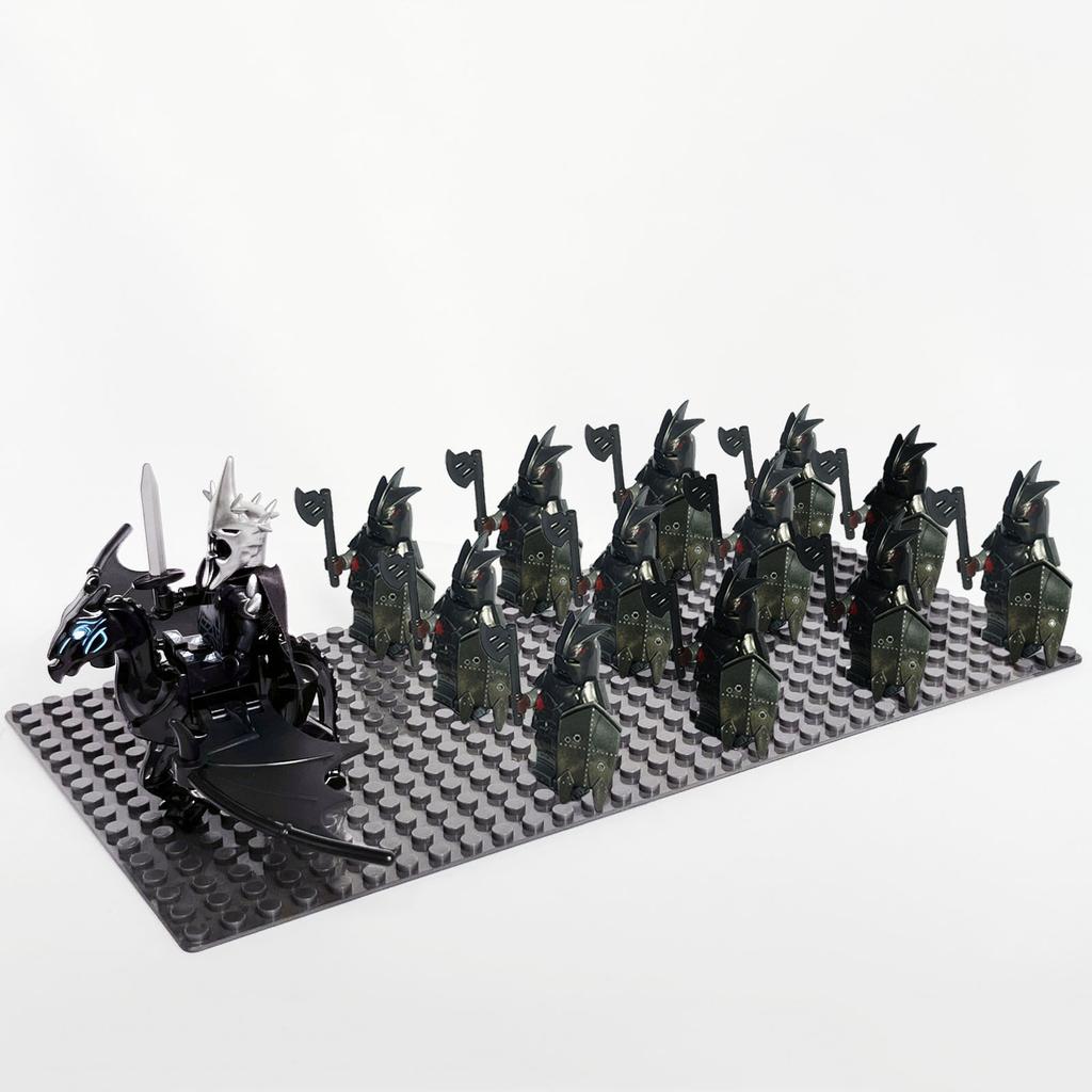 13PCS/lot Dark King Sauron Angmar of Orcs and Uruk Hai Elf Archers Army Mini Figures With Weapons  Building Bricks Blocks Toys