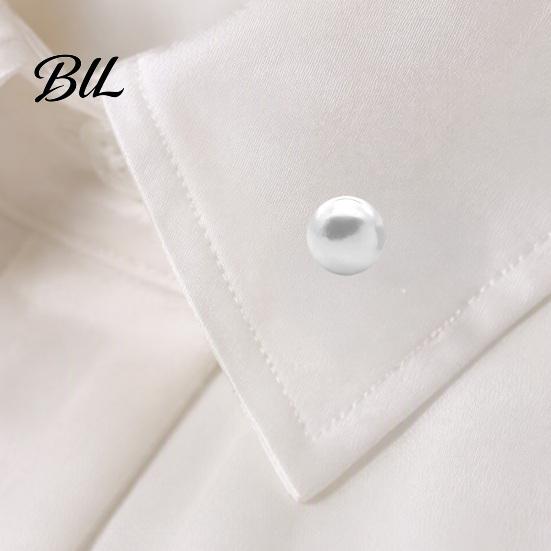 Secure Garment Fastener 5PCS Pearl Buttons for Women, Clothing Invisible Anti-Exposure Safety Pins, No Decorative Damage Iron Brooch Pins Neckline