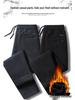 Men's Large Corduroy Warm Winter Casual Straight-Leg Pants with Velvet Lining