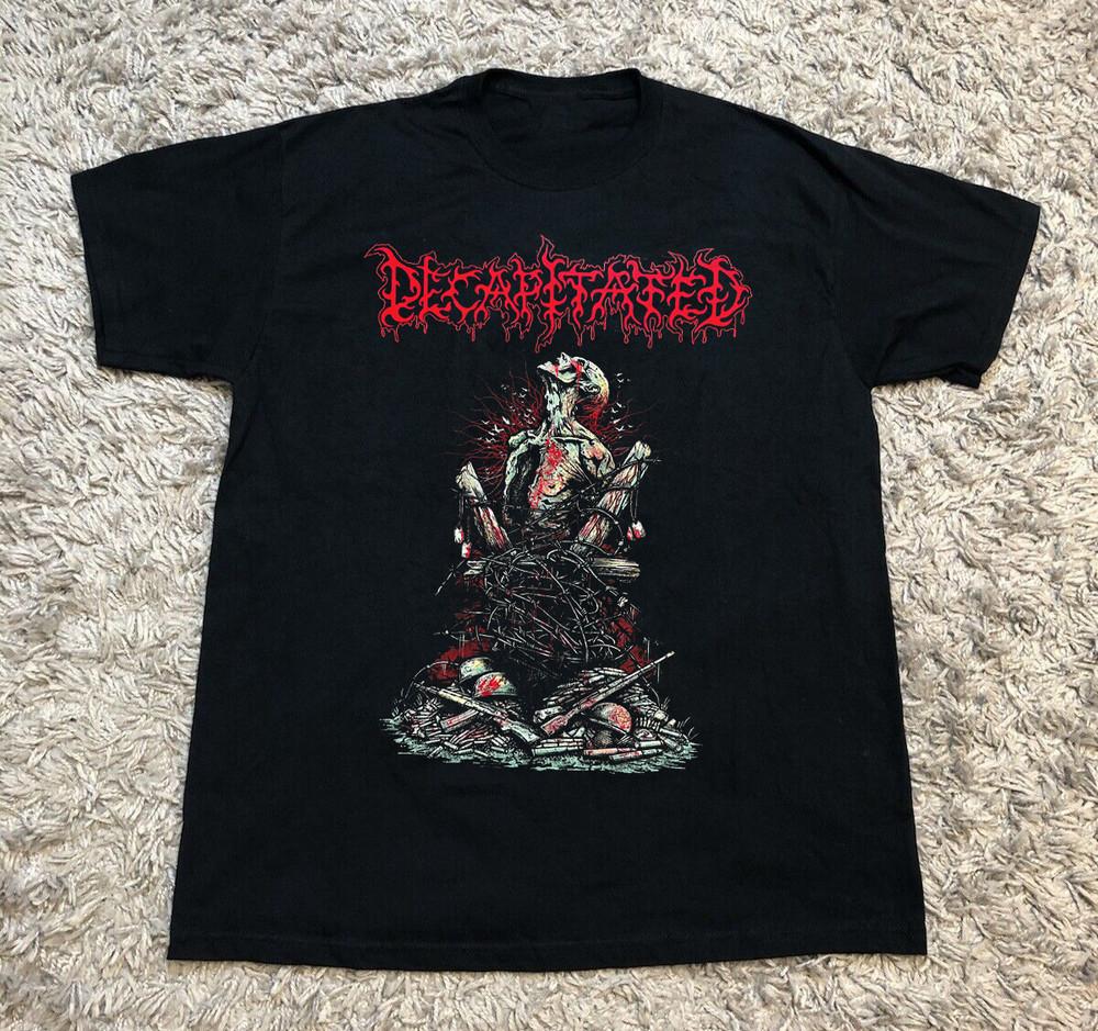 Decapitated Nihility Tour 2025 Футболка с коротким рукавом Черная Все размеры Подарок Футболка для фаната OM723 Унисекс Футболка M