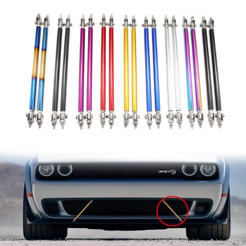 2x Univerzální Závodní Nastavitelná Přední Zadní Lišta Nárazníku Rozdělovač Podpěrná Tyč Sada Závodní 75mm/100mm/150mm/200mm Styling Auta Tunning