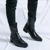 Men's Western Style Cowboy Boots - Pointed Toe, High-Top Leather Martin Boots