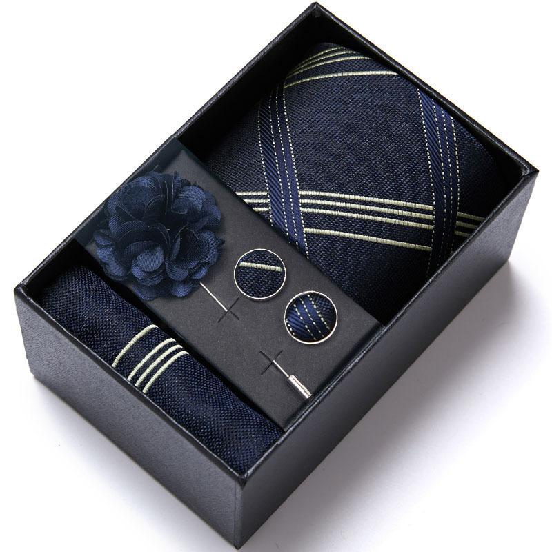 Wedding Wedding Tie Groom Festive Burgundy Tie Men'S Suit Cufflinks Corsage Accessories Kit