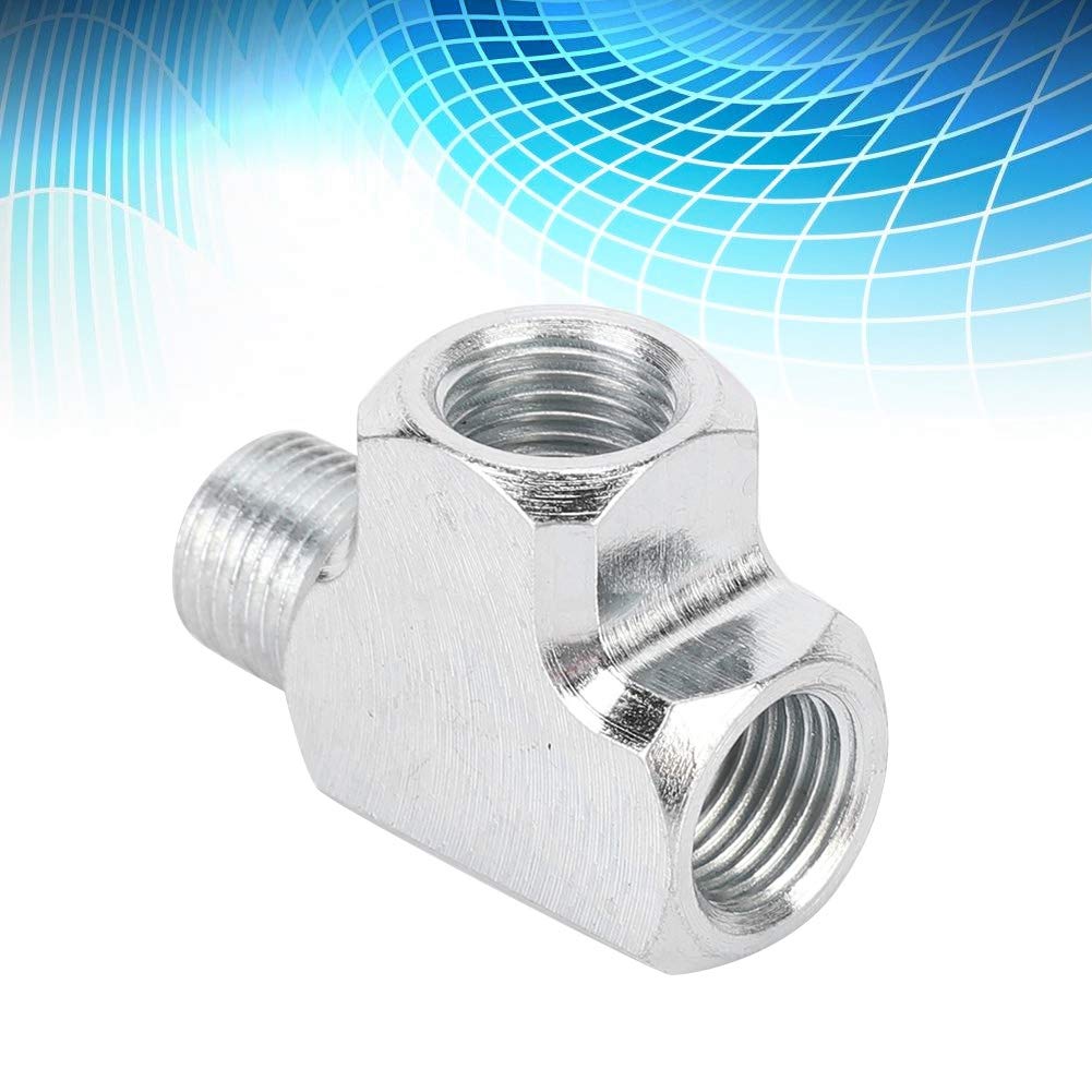 Gorgeri Hydraulic Sensor Sensor Pressure Gauge and Adapter Type T Connection Pipe 1/8 Tee 3 Way
