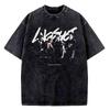 LNGSHOT Jay Park Același Tricou Bumbac Spălat Vintage Stil Stradal de Vară Tricou cu Mânecă Scurtă Bărbați Femei Trendy Hip Hop Gât Rotund Top